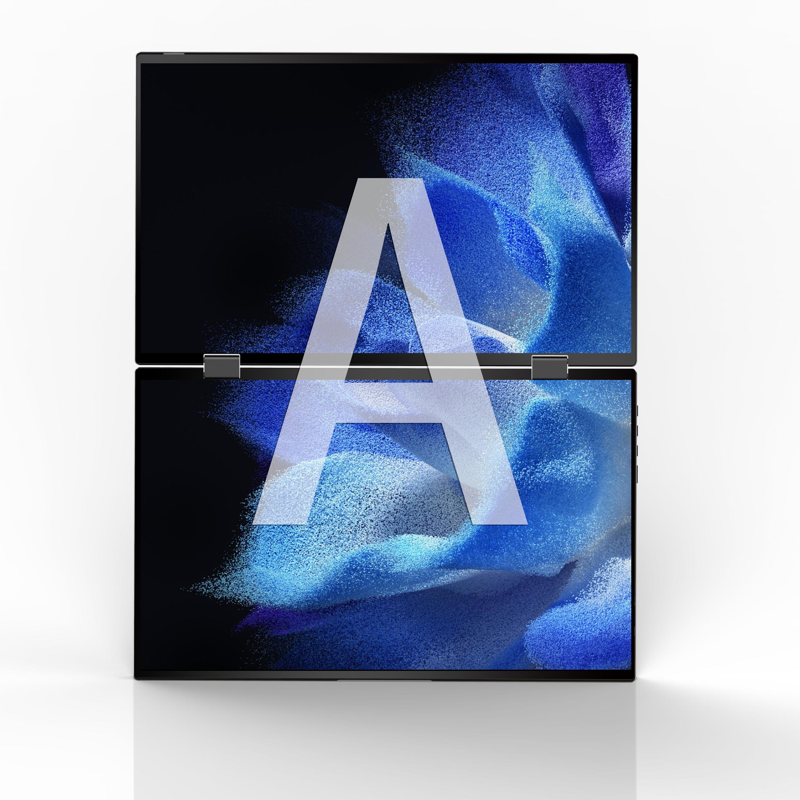15.6 inch dual screen leather stand