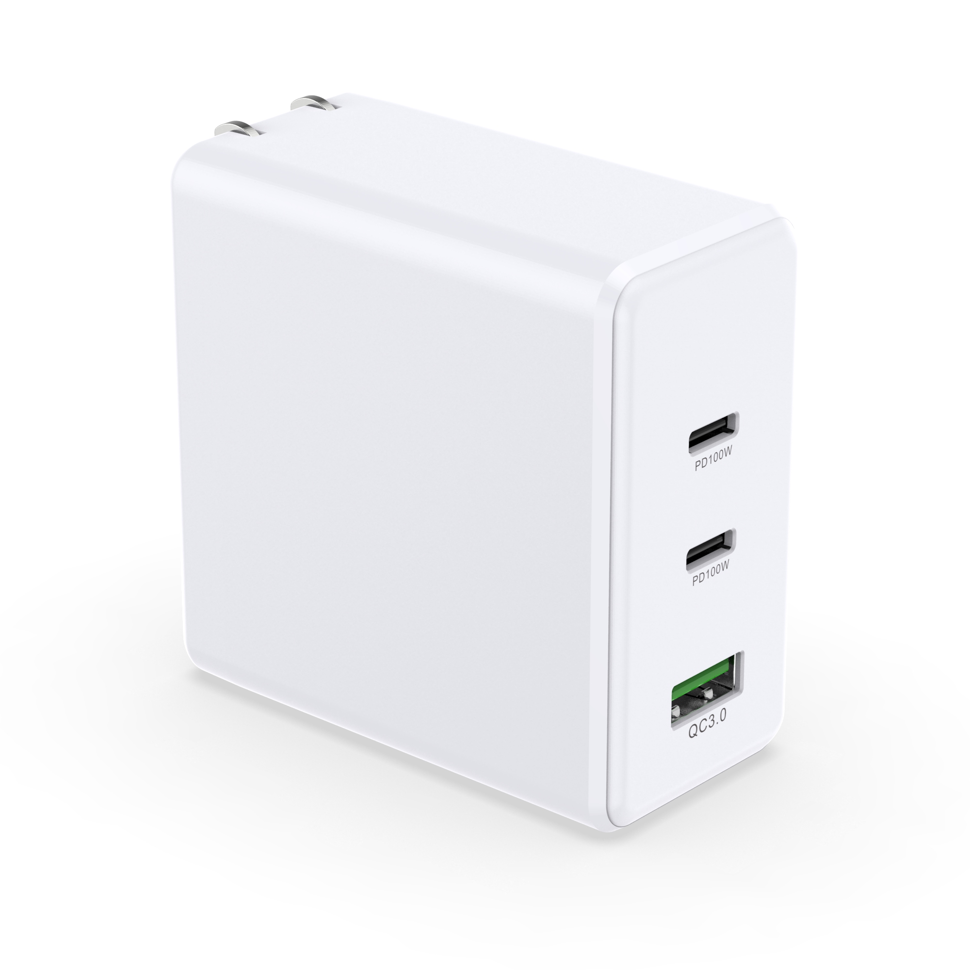 GaN  AI-QC71 100W PD+PD+QC3.0  US  White