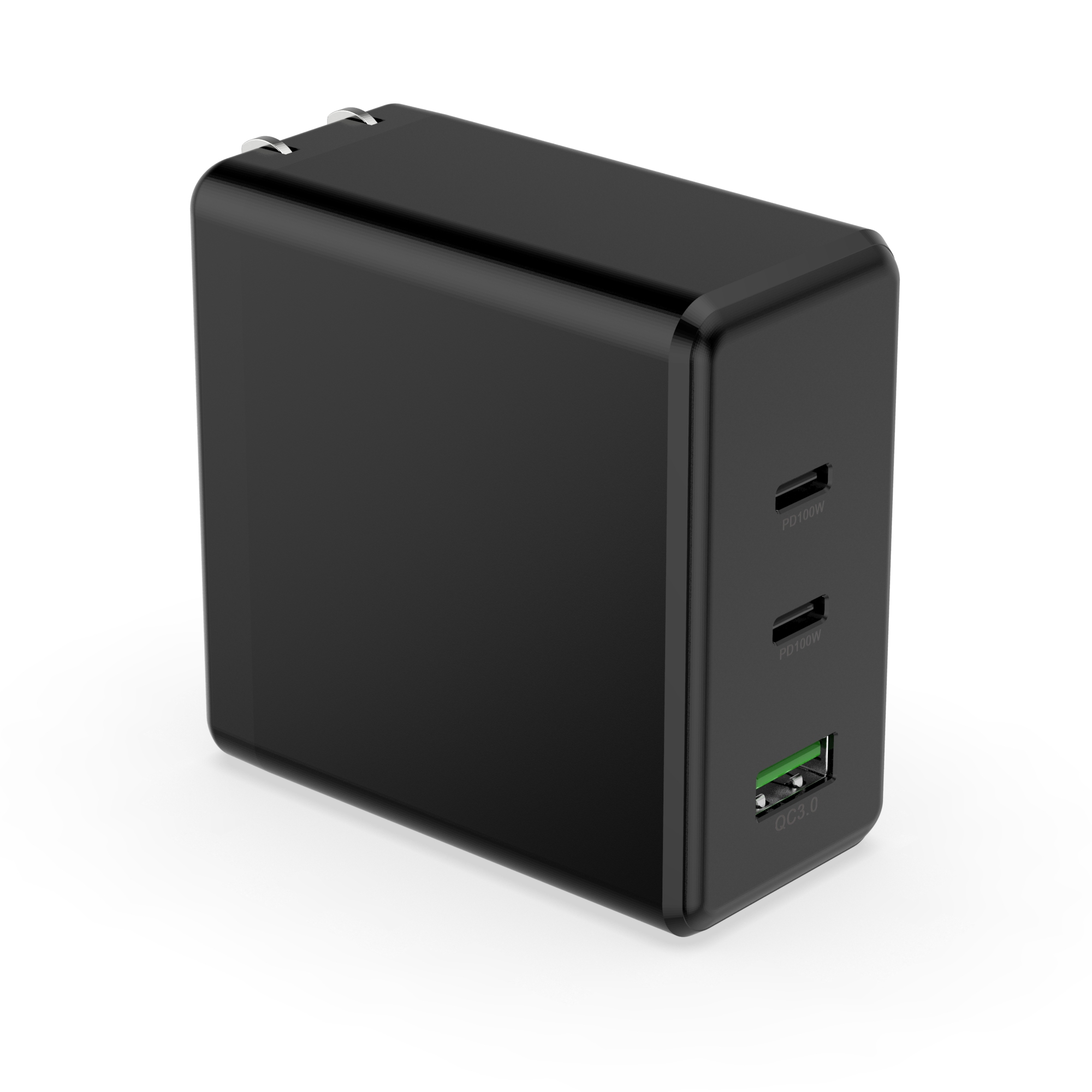 GaN  AI-QC71 100W PD+PD+QC3.0  US  Black