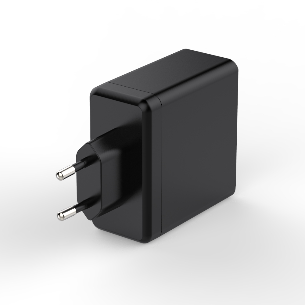 GaN AI-QC71 100W PD+PD+QC3.0 EU Black
